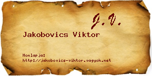 Jakobovics Viktor névjegykártya